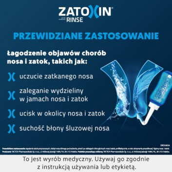 Zatoxin Rinse zestaw podstawowy do płukania nosa i zatok 12 saszetek + irygator