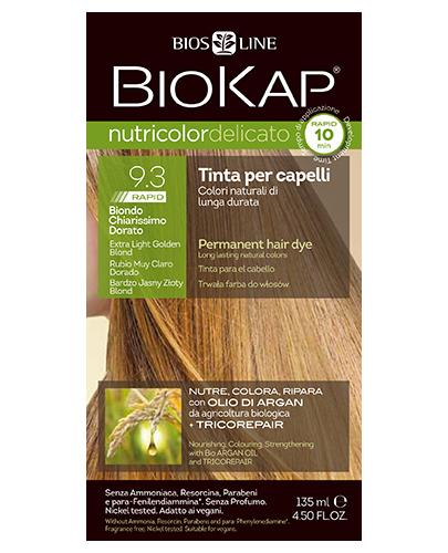 BioKap Nutricolor Delicato Farba do włosów 9.3 Bardzo Jasny Złoty Blond - 140 ml zdjęcie