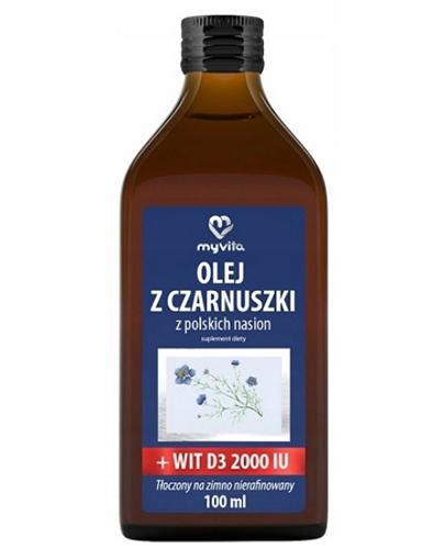 MyVita Olej z czarnuszki + witamina D3 2000 IU, 100 ml, cena, wskazania, właściwości zdjęcie