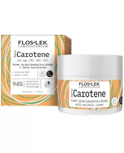 Flos-Lek betaCarotene Pro Age, krem przeciwzmarszczkowy z beta-karotenem na dzień i na noc, 50 ml zdjęcie