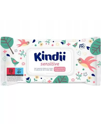 Kindii Sensitive chusteczki nawilżane dla dzieci i niemowląt 60 sztuk zdjęcie