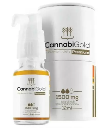 CannabiGold Premium 1500 mg olej konopny 12 ml zdjęcie