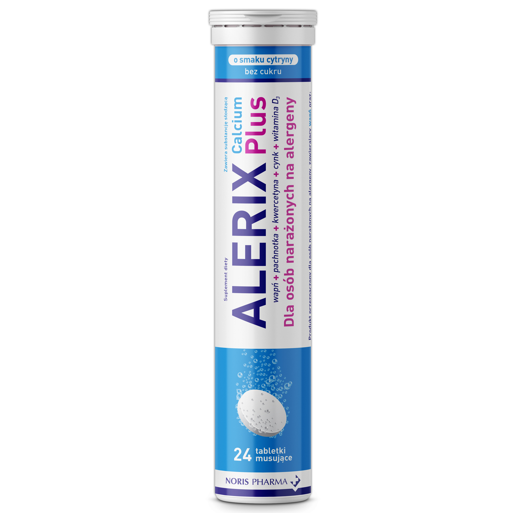 Alerix Calcium Plus, tabletki musujące, 24 sztuki