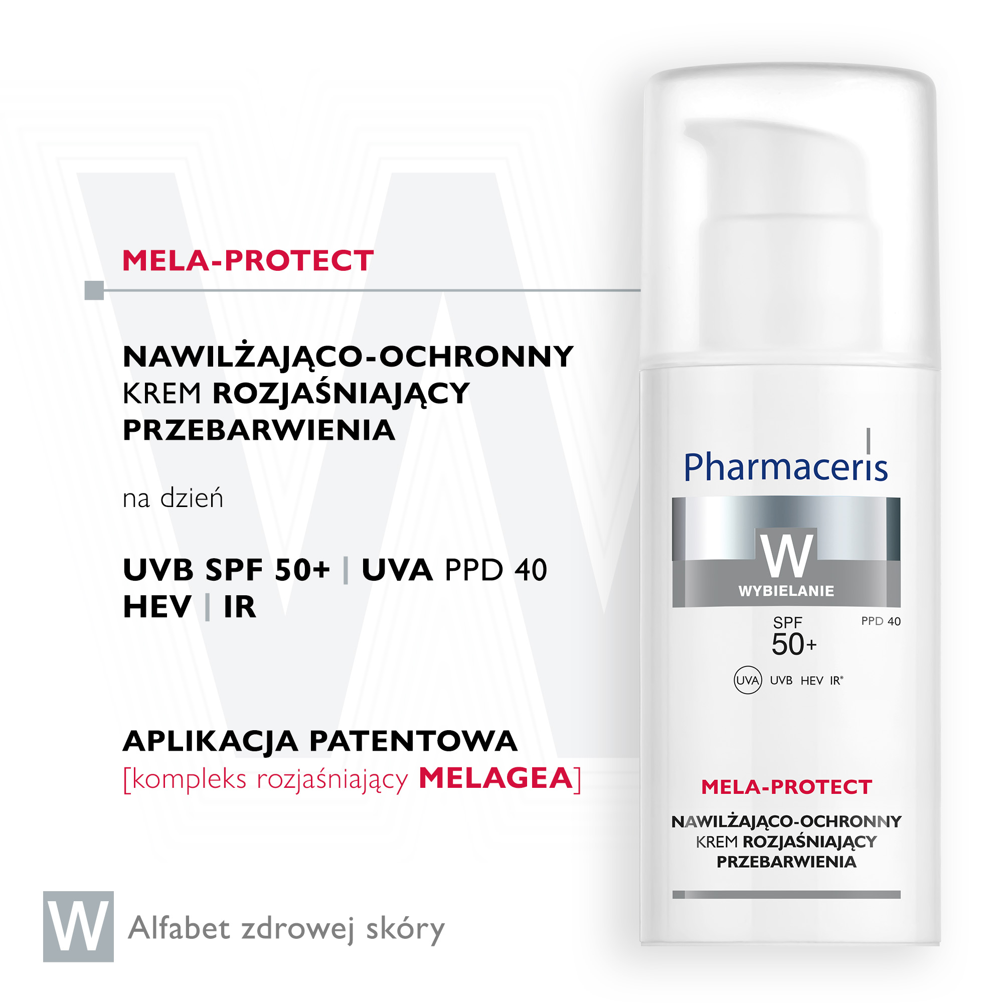 Pharmaceris W Mela-Protect Krem nawilżająco-ochronny na dzień rozjaśniający przebarwienia SPF 50+ 50 ml