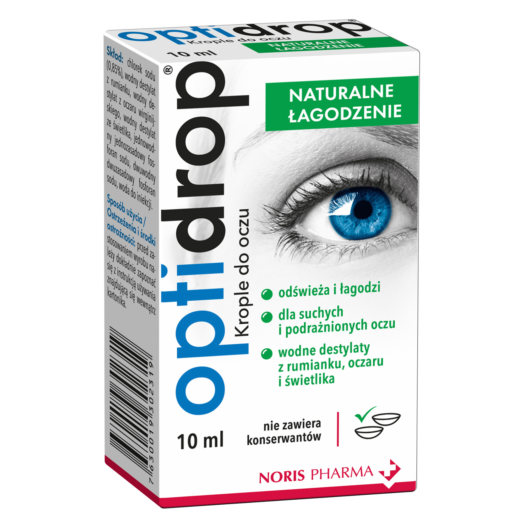 Optidrop Naturalne Łagodzenie, krople do oczu, 10 ml zdjęcie