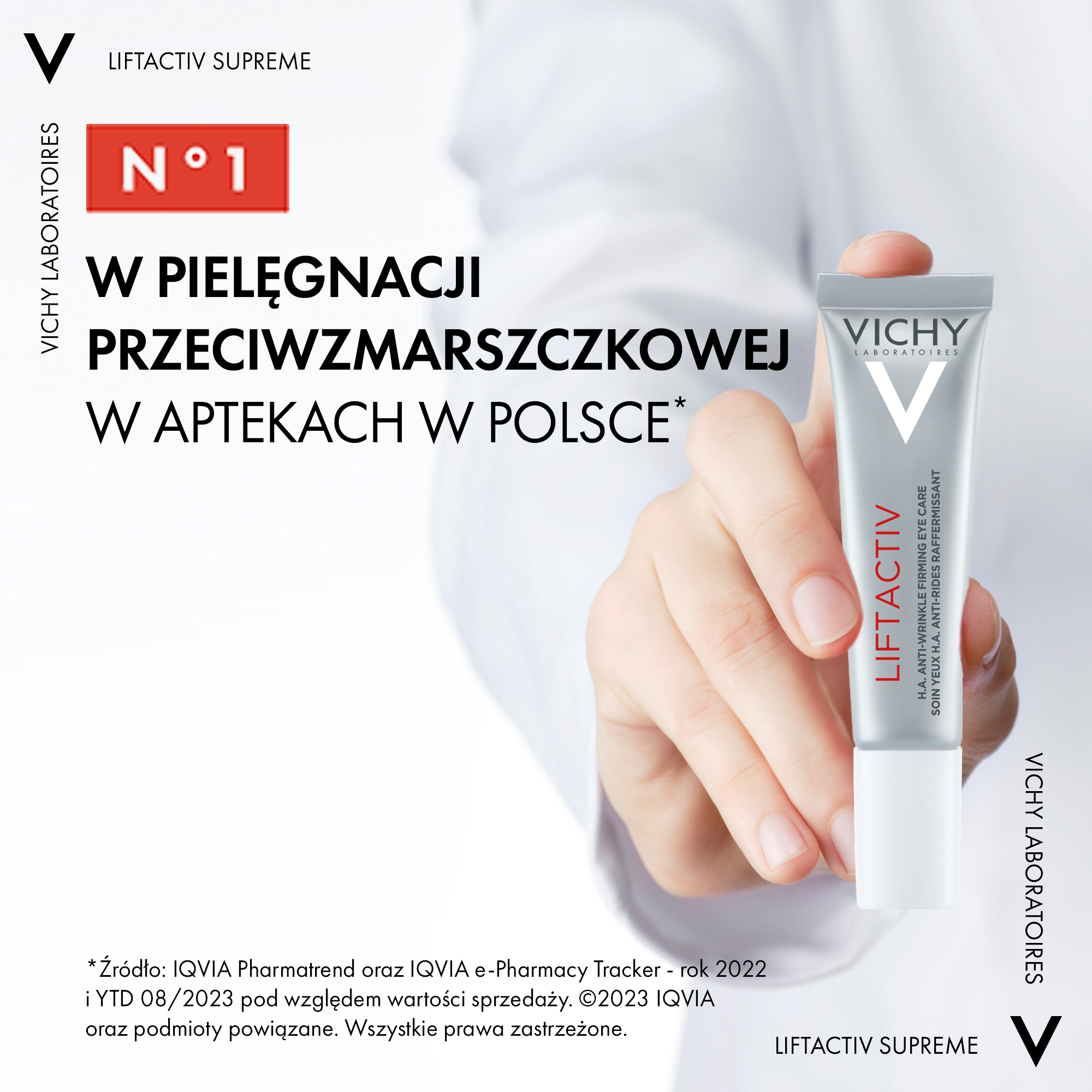 Vichy  Liftactiv H.A., Przeciwzmarszczkowa ujędrniająca pielęgnacja skóry wokół oczu, 15 ml