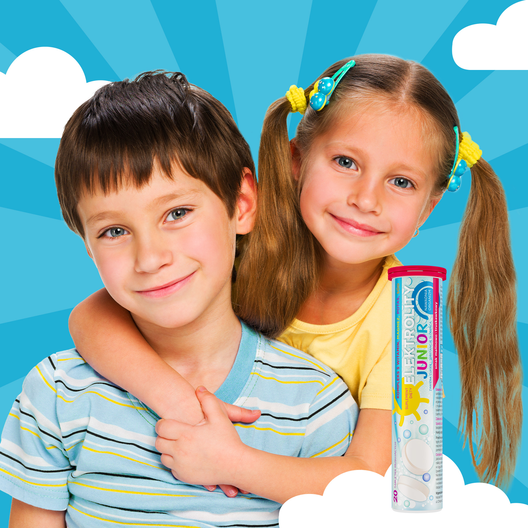 Elektrolity Junior, tabletki musujące, 20 sztuk