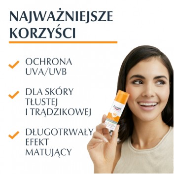 Eucerin Sun Oil Control SPF 50+ Dry Skin, żel-krem ochronny ultralekki, 50 ml