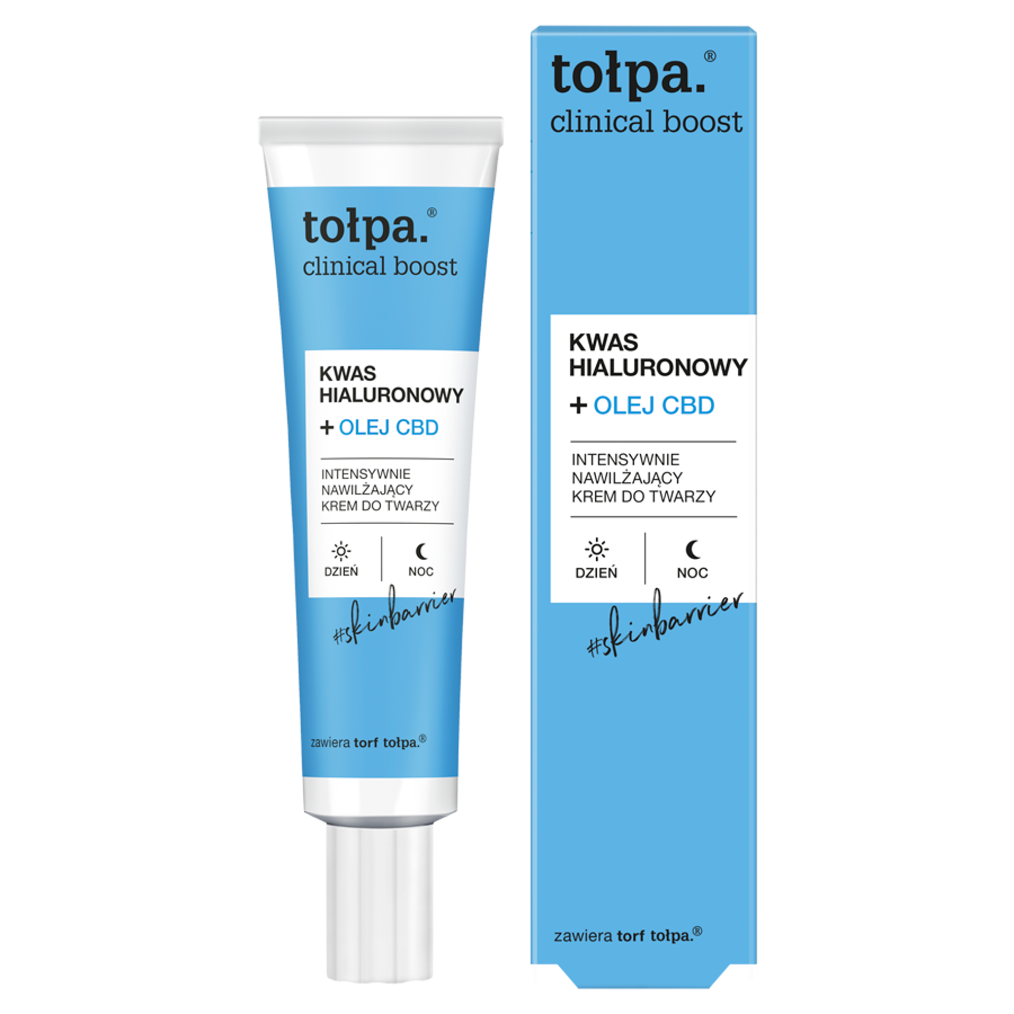 Tołpa Cilinical boost Kwas hialuronowy + olej CDB, Nawilżający krem do twarzy, 40 ml zdjęcie