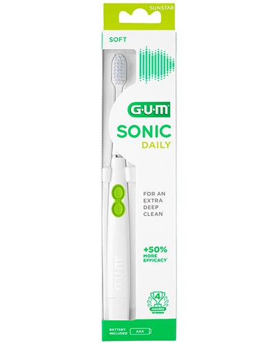 Gum Sonic Daily Biała Szczoteczka Soniczna, 1 sztuka zdjęcie