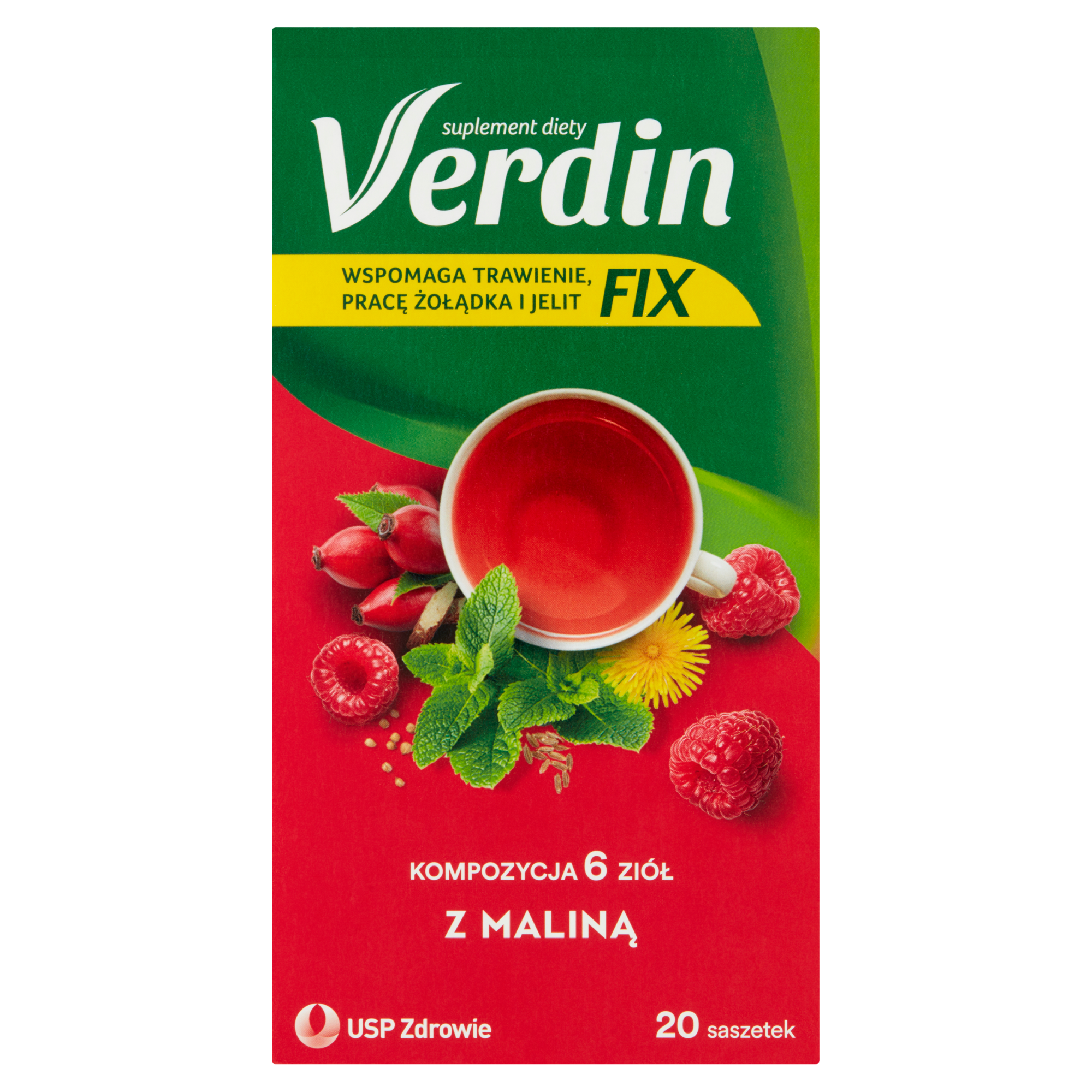 Verdin fix z maliną 20 saszetek zdjęcie