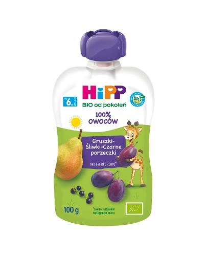 HiPP BIO od pokoleń, Gruszki-Śliwki-Czarne porzeczki, po 6. m-cu, 100 g, wskazania zdjęcie