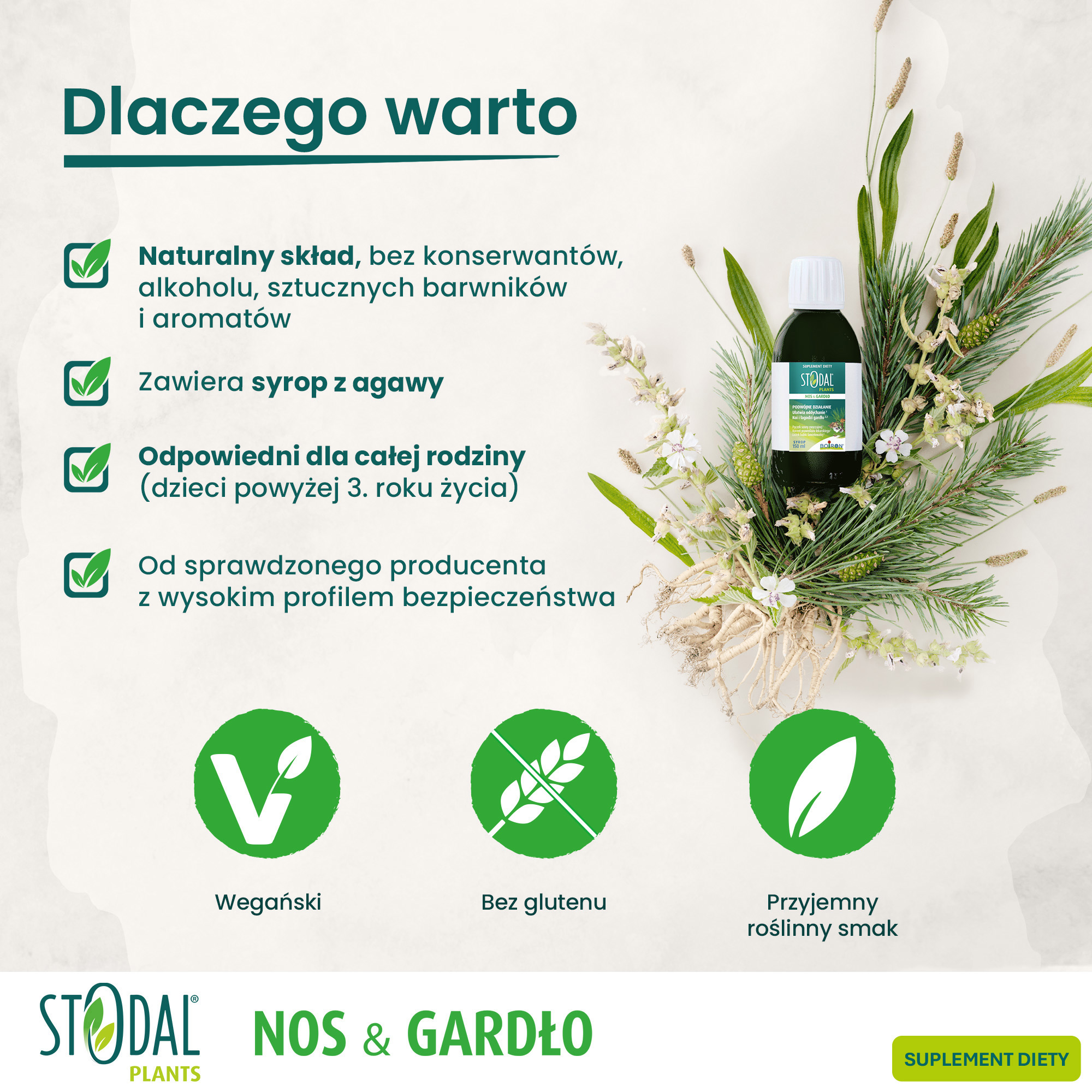 Boiron, Stodal Plants, syrop, 150 ml