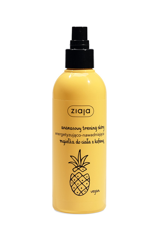 Ziaja ananasowy trening skóry energetyzująco-nawadniająca mgiełka do ciała z kofeiną 200 ml zdjęcie