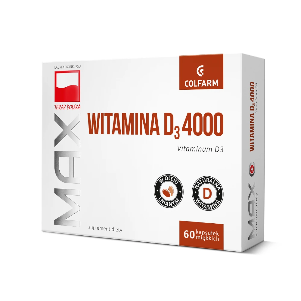 Colfarm Witamina D3 4000, 60 kapsułek miękkich