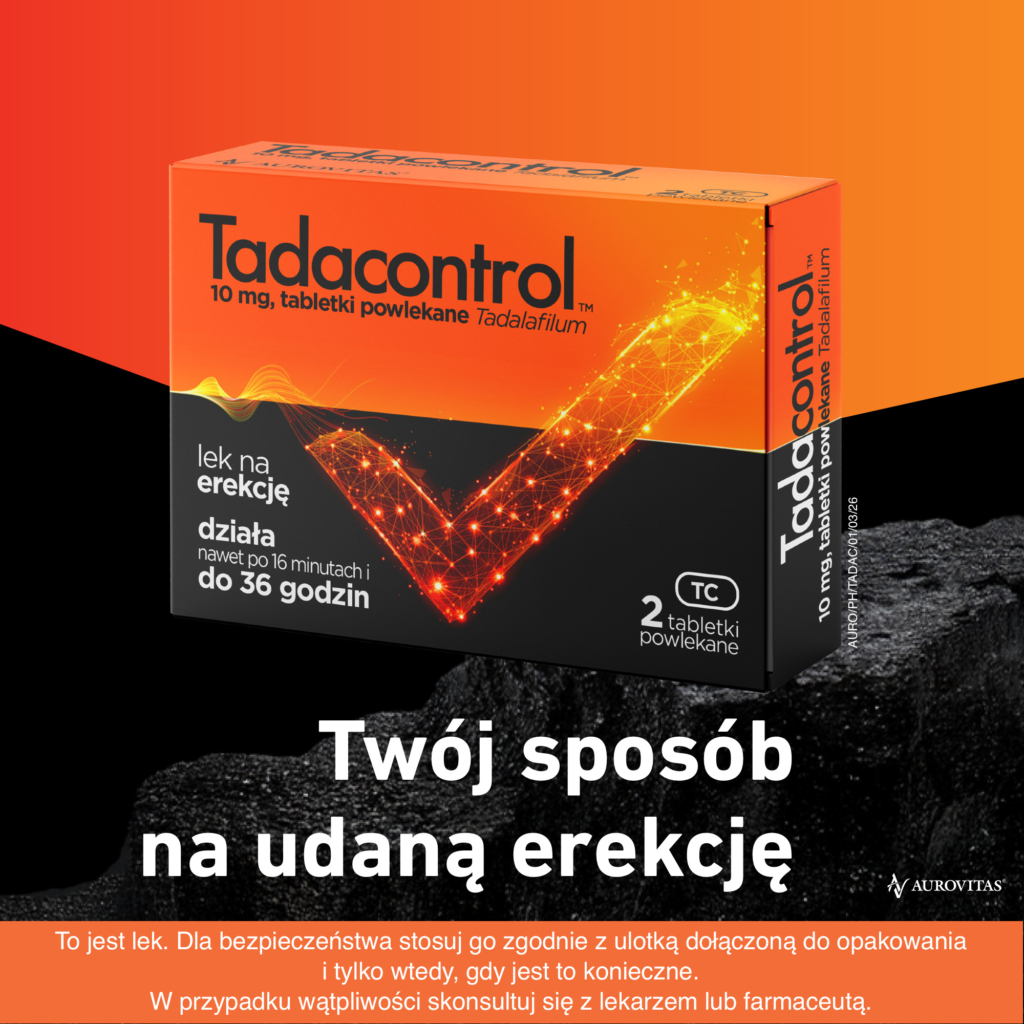 Tadacontrol, 10 mg, 2 tabletki powlekane