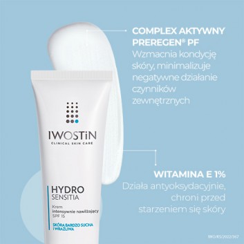 IWOSTIN HYDRO SENSITIA Krem intensywnie nawilżający SPF15 - 50 ml