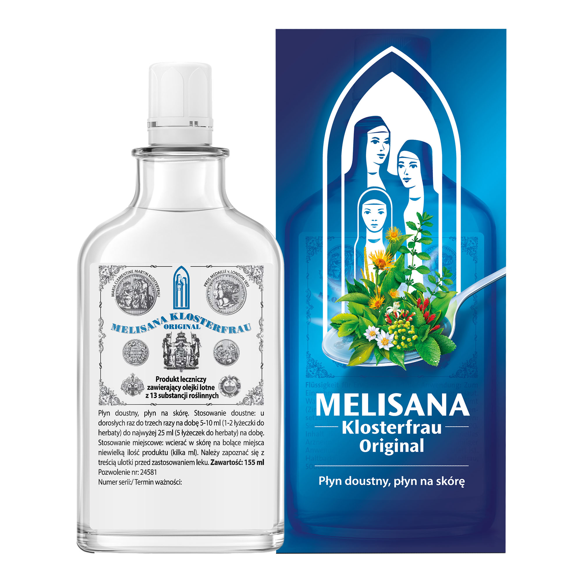Melisana Klosterfrau Original Płyn, 155 ml