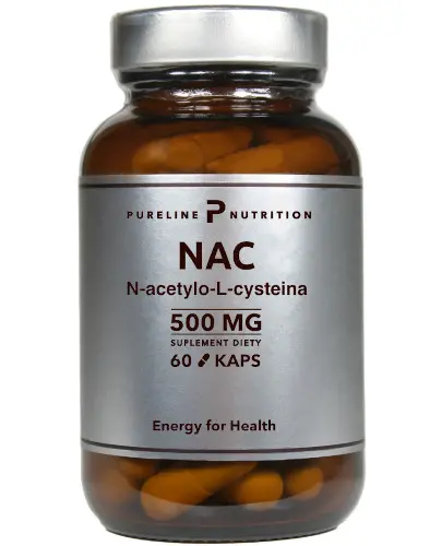 Pureline Nutrition NAC N-acetylocysteina 500 mg 60 kapsułek zdjęcie