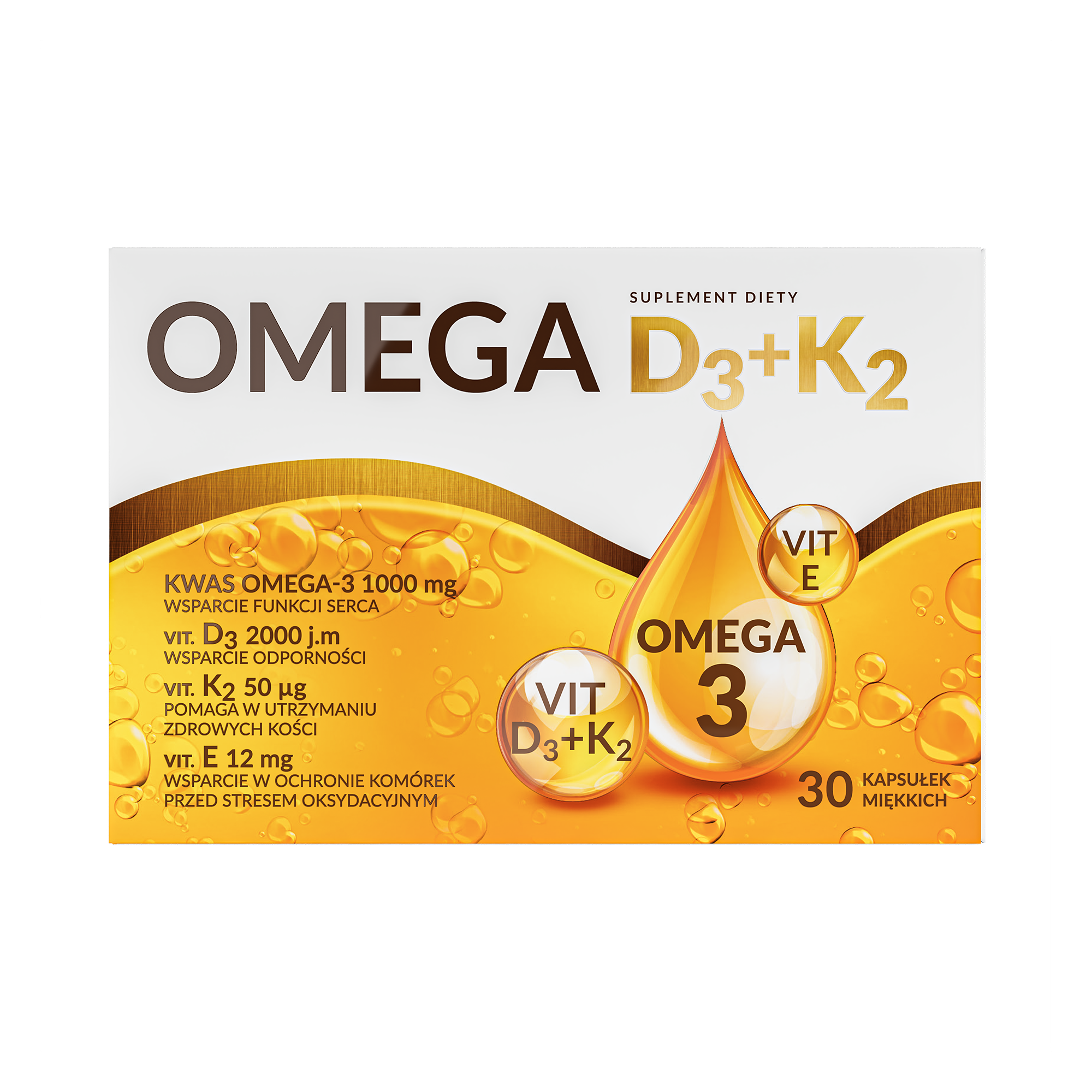 Nature Pharm Omega D3+K2, kapsułki, 30 sztuk