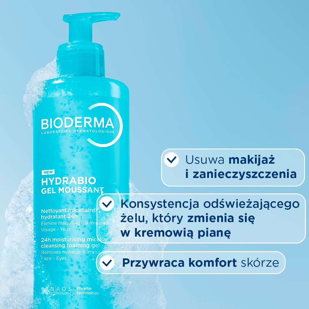 Bioderma, Hydrabio Gel Moussant, żel do mycia, 400 ml