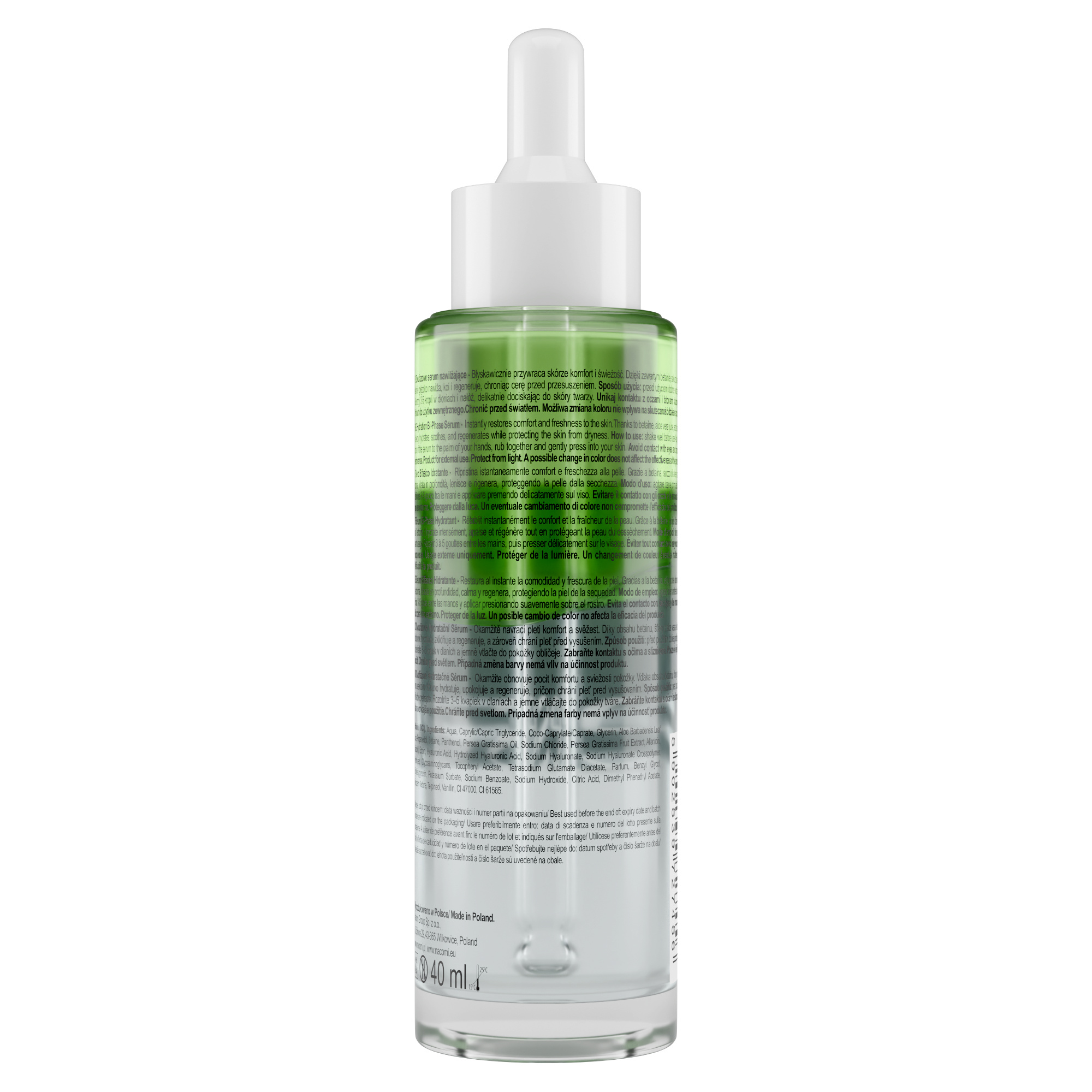 Nacomi Aloe Calm Key, dwufazowe serum nawilżające, 40 ml