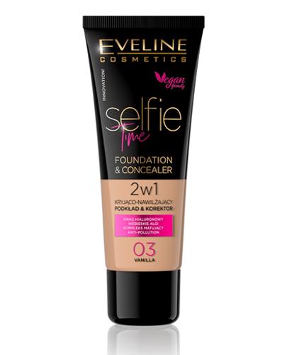 EVELINE COSMETICS SELFIE TIME Podkład do twarzy 03 VANILLA - 30 ml Podkład kryjący - cena, opinie, stosowanie  zdjęcie