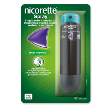 Nicorette Spray 1mg/dawkę 150 dawek, aerozol do ust 13,2 ml
