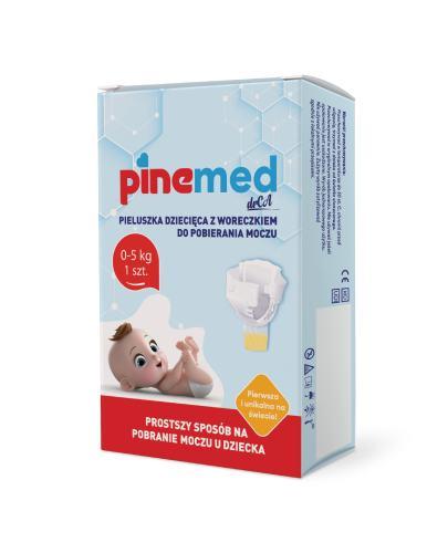 Pine Med Pieluszka z woreczkiem do pobierania moczu dziecięca 0-5 kg, 1 sztuka zdjęcie