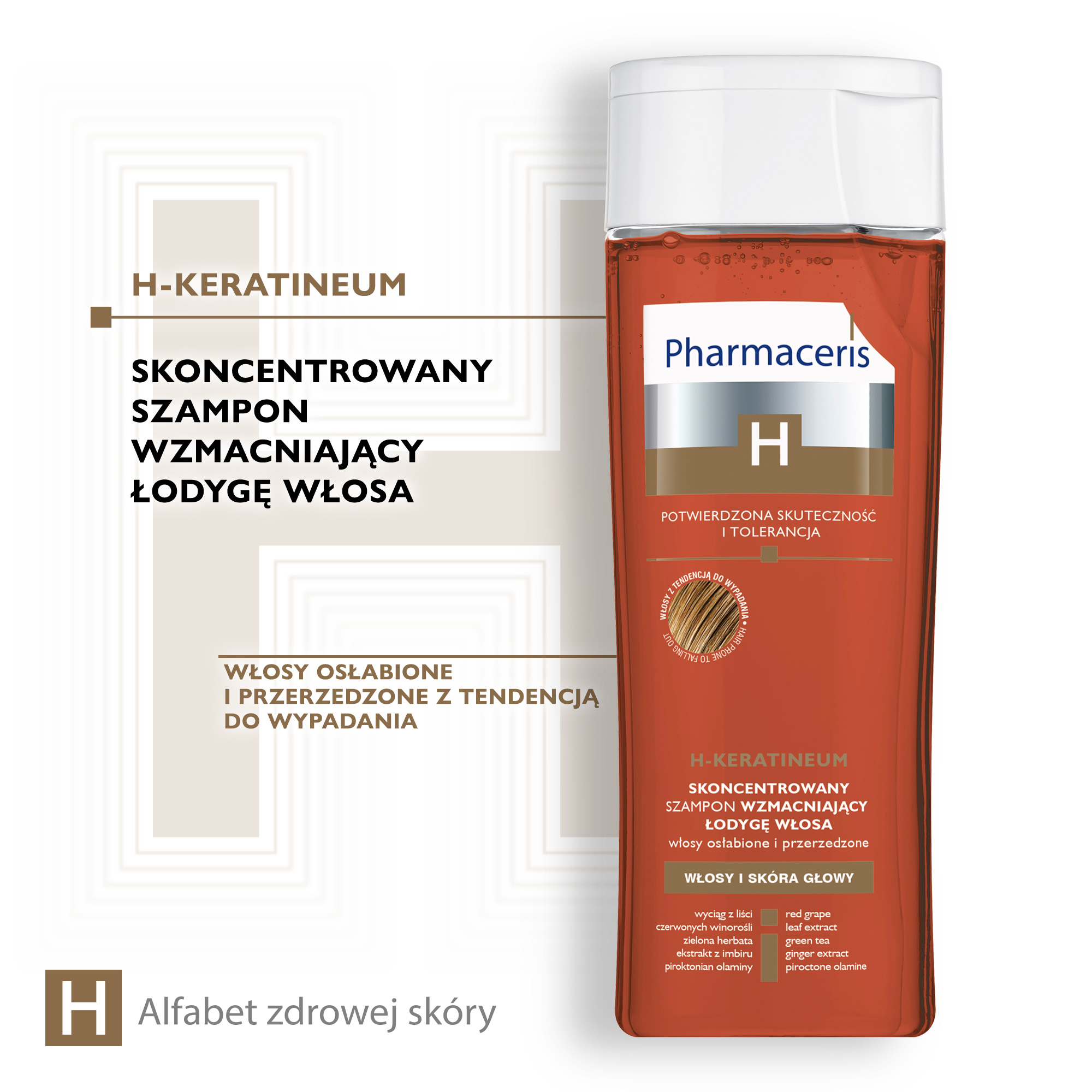 Pharmaceris H Keratineum szampon wzmacniający do włosów osłabionych 250 ml 