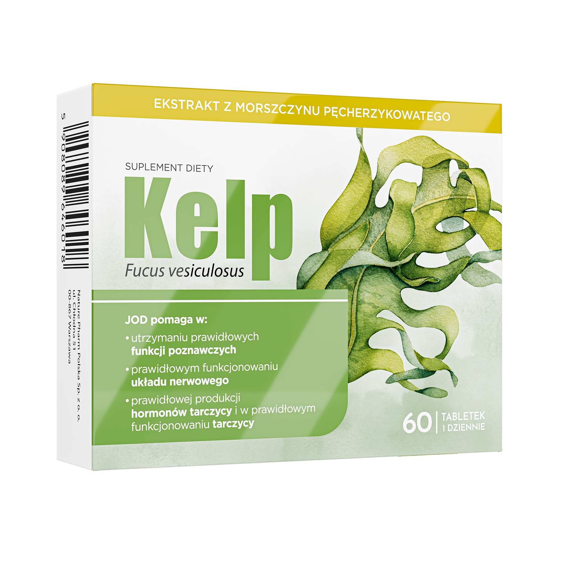 Nature Pharm KELP Jod 150 mg, 60 tabletek