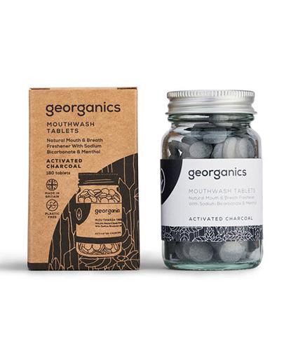 Georganics, Naturalne tabletki do płukania jamy ustnej Activated Charcoal, 180 tabletek zdjęcie