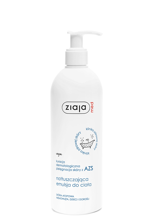Ziaja Med Kuracja Dermatologiczna Pielęgnacja skóry z AZS, natłuszczająca emulsja do ciała, 400 ml zdjęcie
