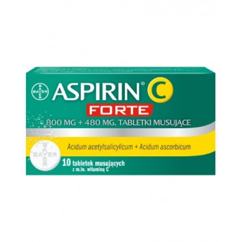 Aspirin C Forte 800mg + 480mg 10 tabletek musujących z witaminą C