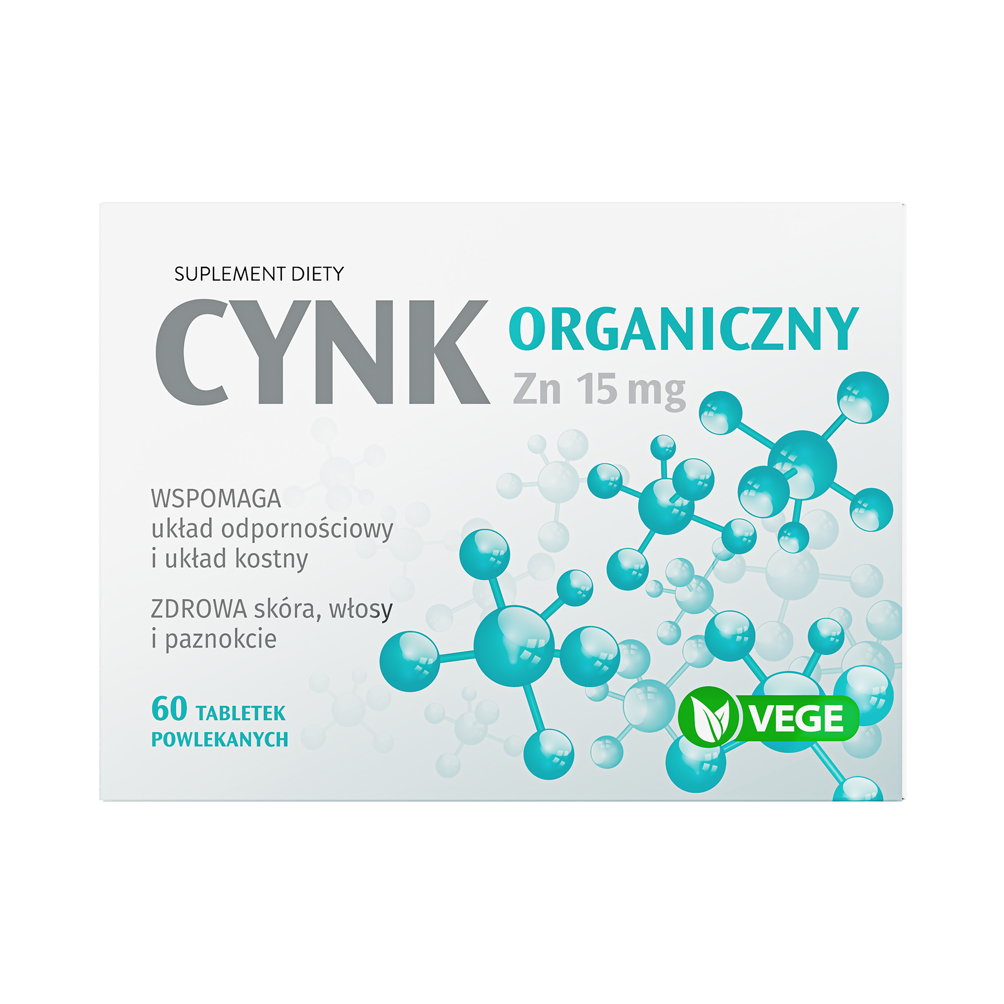 Nature Pharm Cynk 15 mg, 60 tabletek zdjęcie