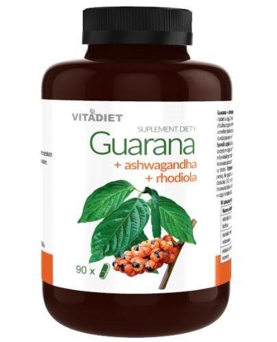 Vitadiet Guarana + Ashwagandha + Rhodiola, 90 kapsułek zdjęcie