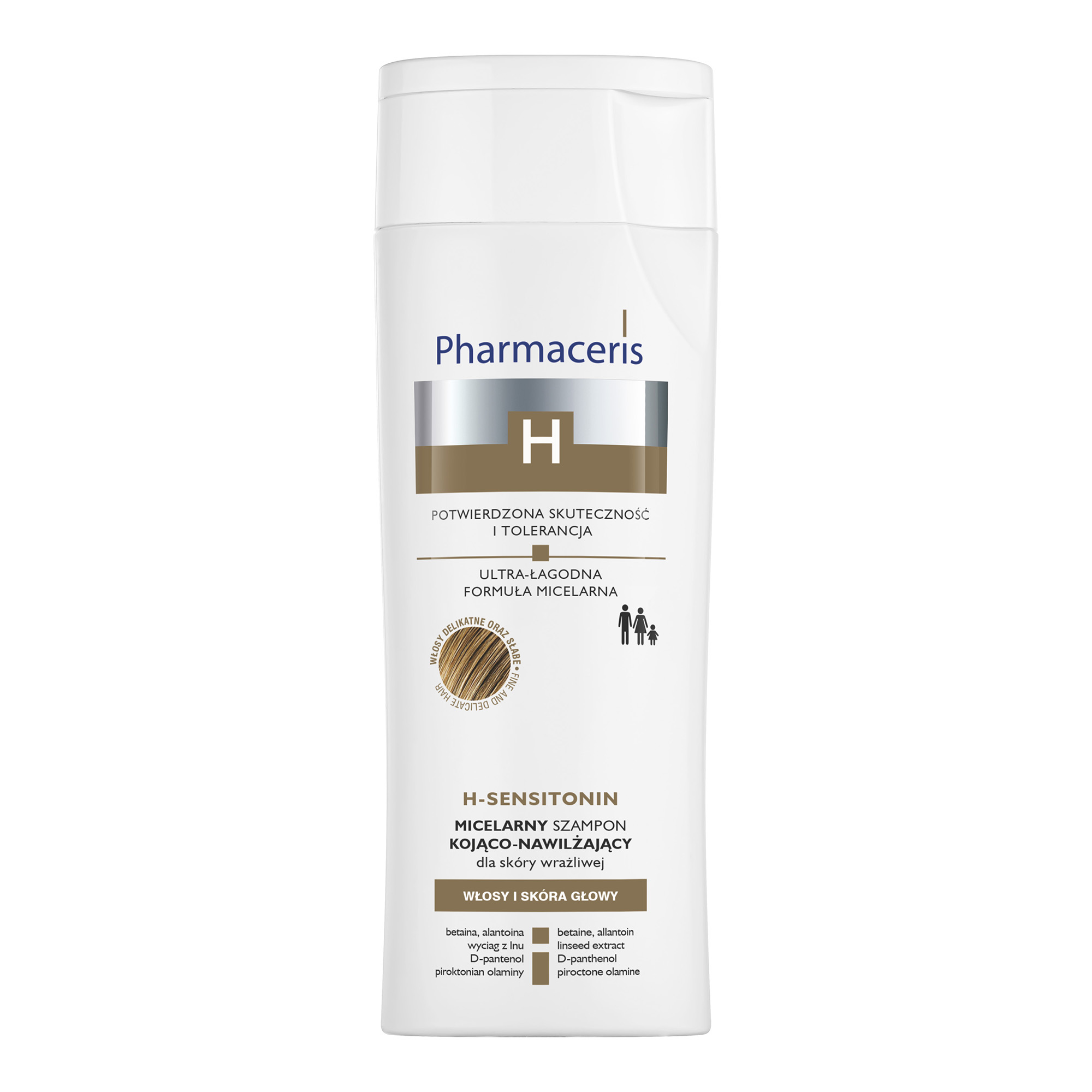 Pharmaceris H Sensitonin, micelarny szampon kojąco-nawilżający do skóry wrażliwej, 250 ml zdjęcie