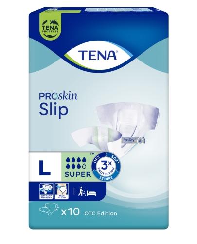 TENA Slip ProSkin Super OTC Edition L, pieluchomajtki, 10 sztuk zdjęcie