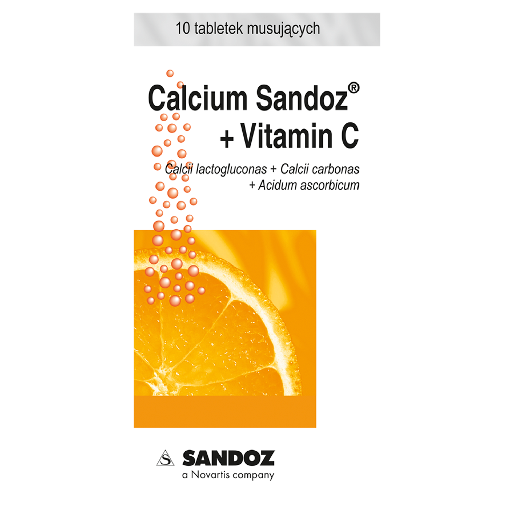 Calcium Sandoz + Vitamin C 10 tabletek musujących zdjęcie