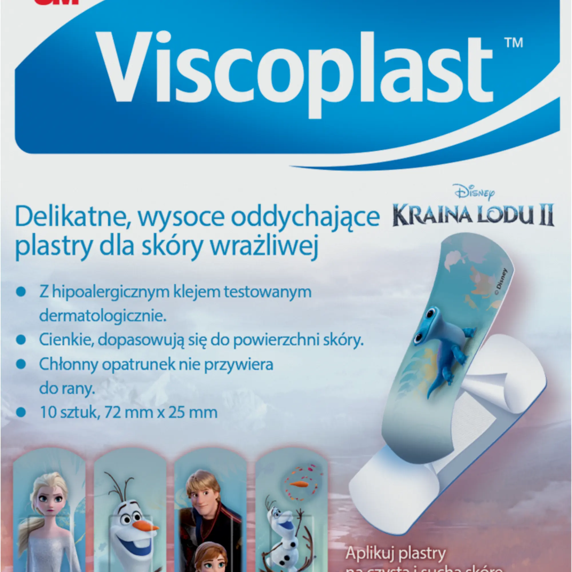 Viscoplast Kraina Lodu zestaw plastrów 10 sztuk