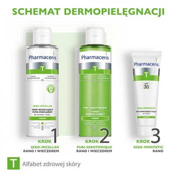 Pharmaceris T Sebo-Moistatic, krem nawilżająco-kojący do twarzy, SPF 30, 50 ml
