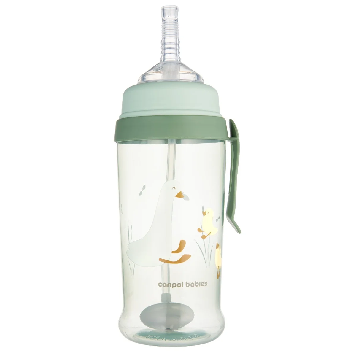 Canpol babies Bidon niekapek z rurką i odważnikiem Goose, 350 ml
