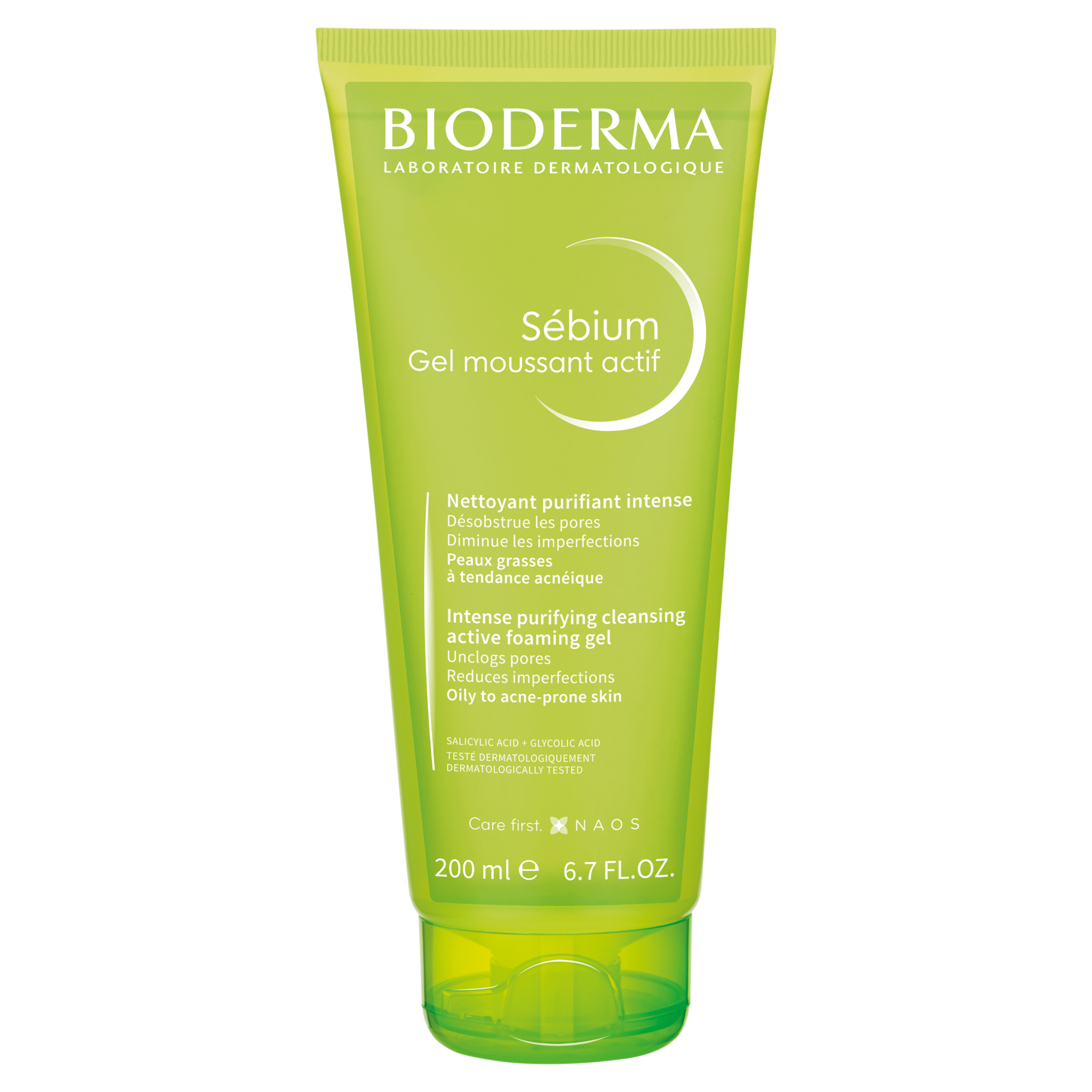 Bioderma Sebium Gel Moussant Actif Aktywny Żel oczyszczający do skóry tłustej, 200 ml, cena, opinie, skład zdjęcie