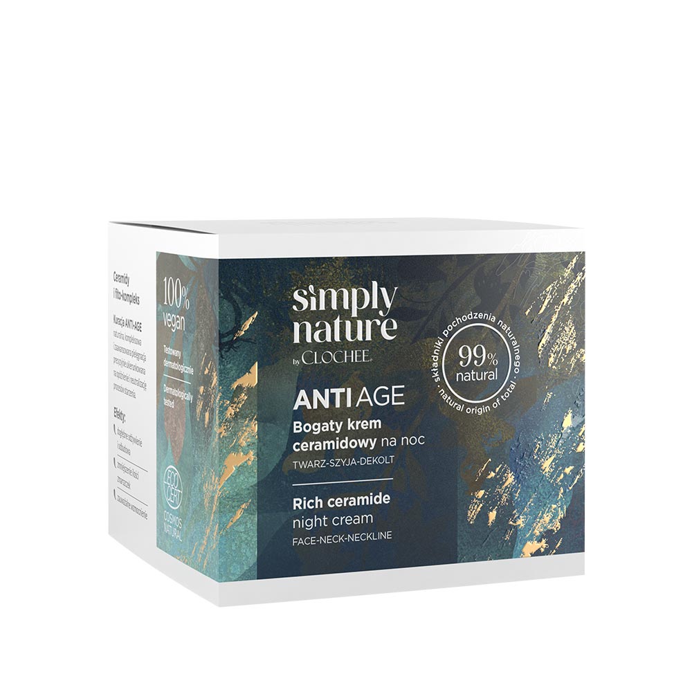 Clochee Simply Nature Krem ceramidowy na noc, 50 ml