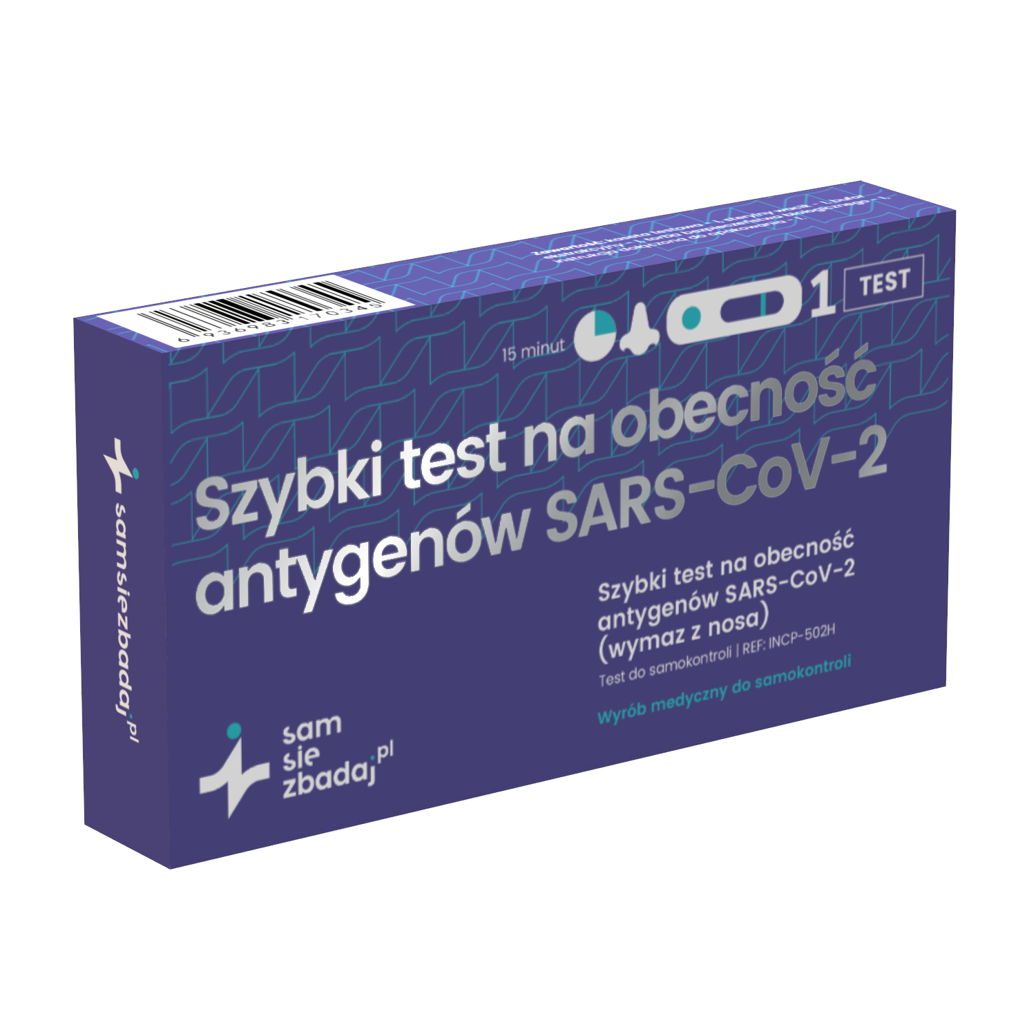 SamSięZbadaj, Szybki test antygenów SARS-CoV-2, 1 sztuka zdjęcie