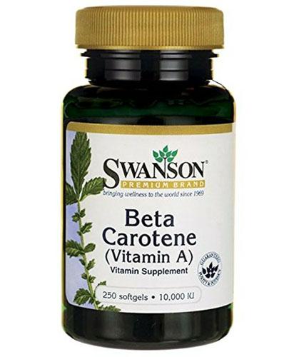 SWANSON Beta Carotene - 250 kaps. - cera, wzrok, odporność - cena, opinie, wskazania zdjęcie