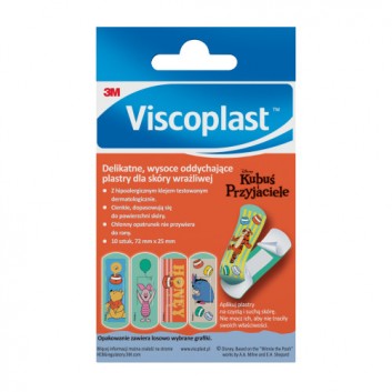 VISCOPLAST Plastry dla dzieci 'Kubuś Puchatek', 10 szt.