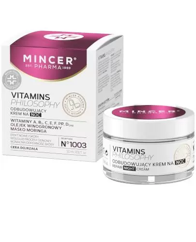 Mincer Pharma Vitamins Philosophy N1003 odbudowujący krem na noc 50 ml zdjęcie