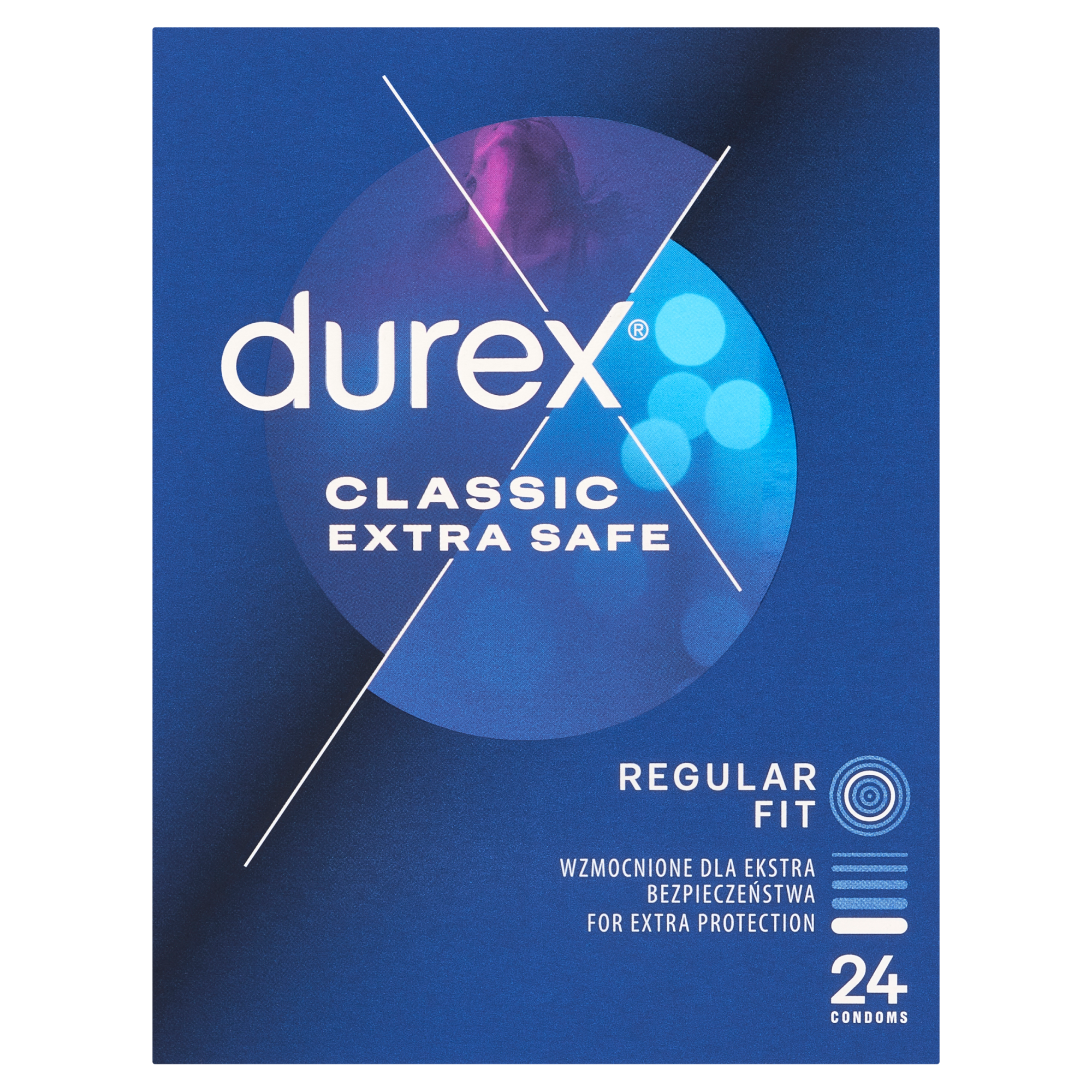 Durex Extra Safe Prezerwatywy grubsze z dodatkową ilością środka nawilżającego, 24 sztuki zdjęcie