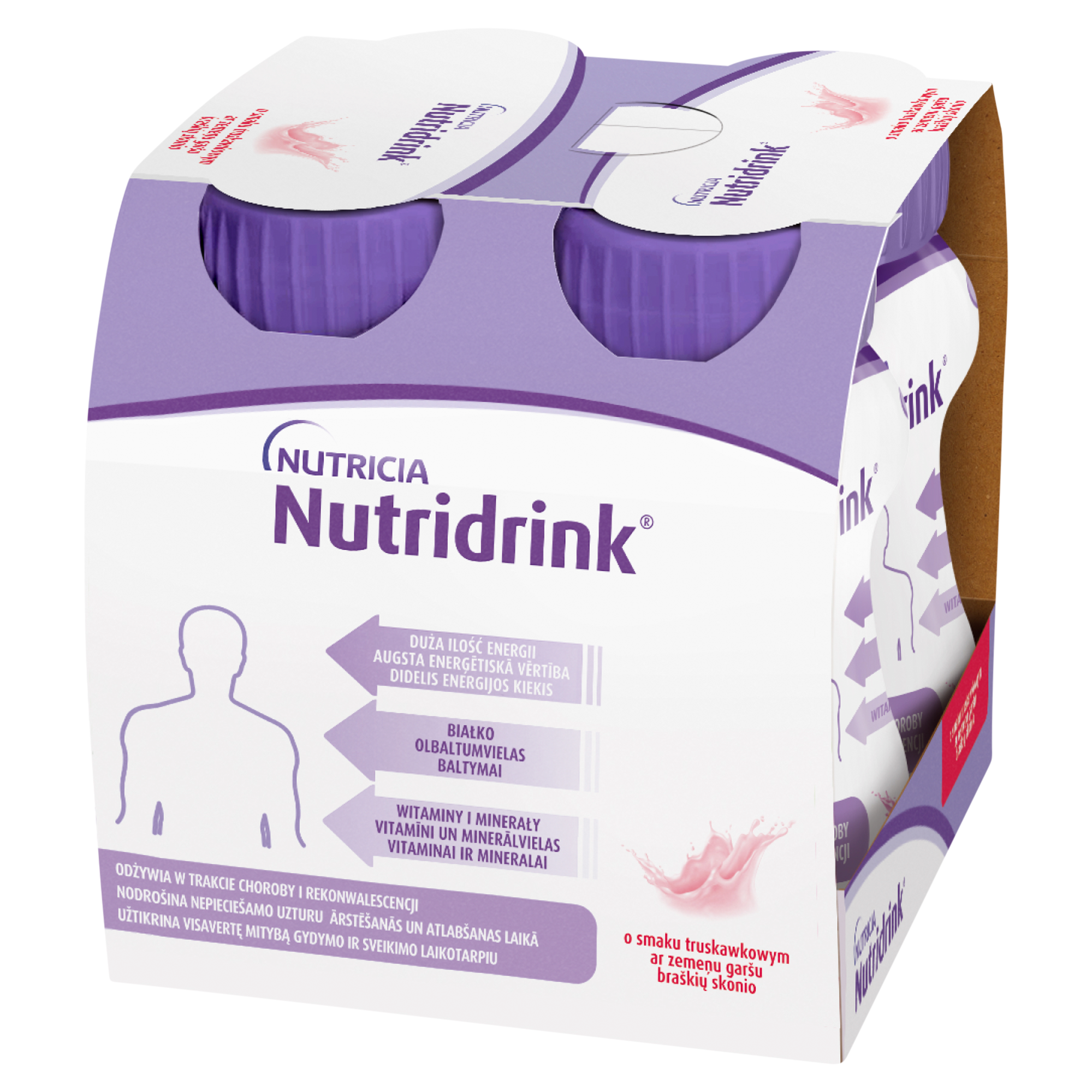 Nutridrink o smaku truskawkowym 4x 125 ml zdjęcie
